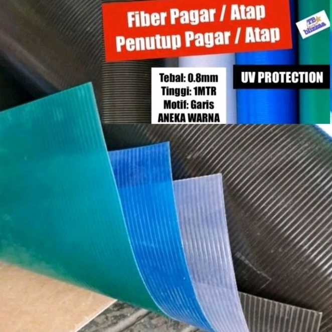 Hanya untuk anda Fiber Pagar 8mm Fiber Atap Garis Tinggi 1M Anti UV Penutup Pagar Tebal 8mm Garis An