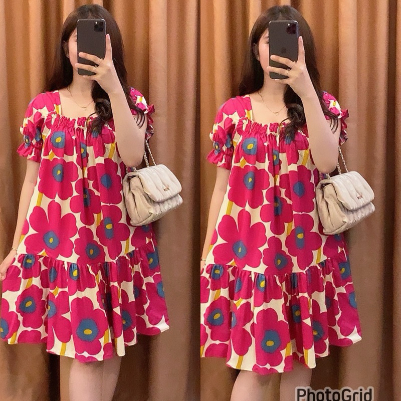 MAMIRA MINI DRESS / DASTER MOTIF KEKINIAN / DASTER RAYON