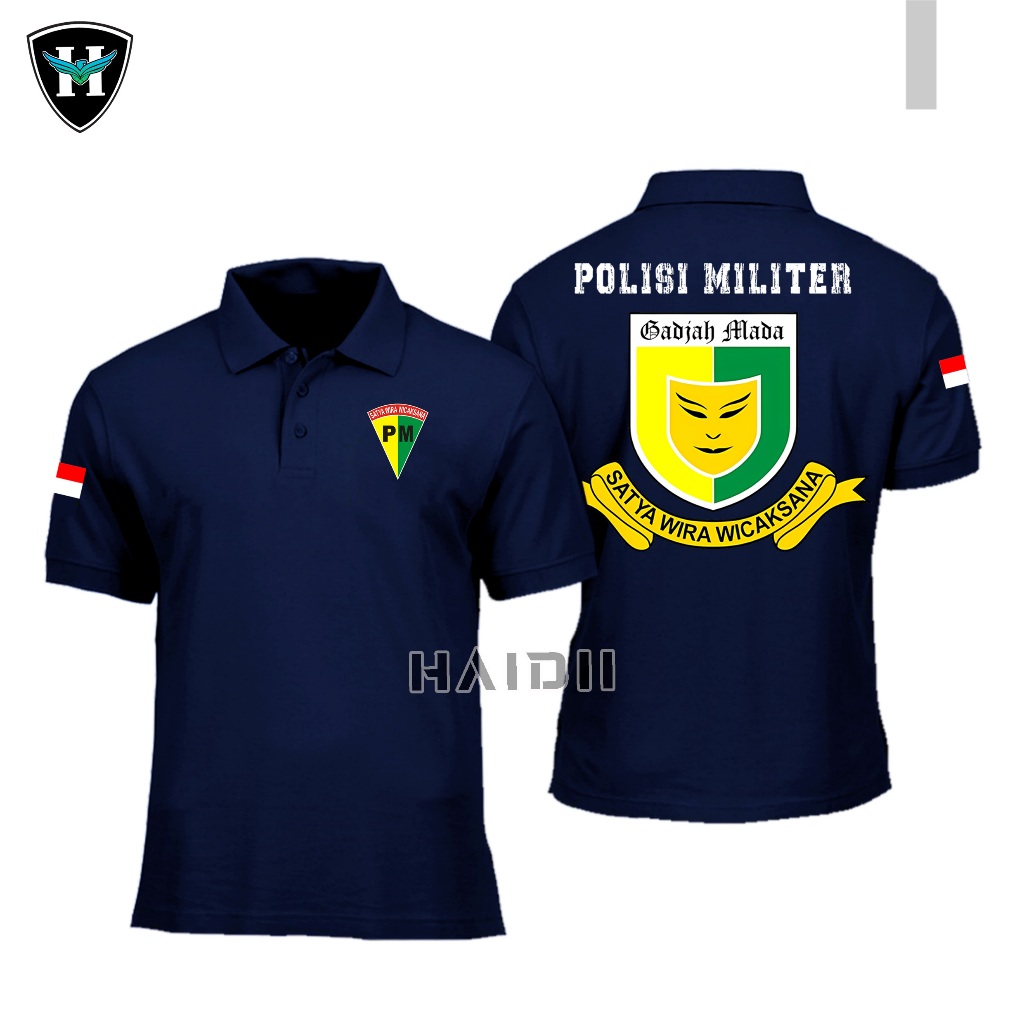 Kaos Polo Polisi Militer / Pm Tni Ad / Tangan Pendek / Tangan Panjang