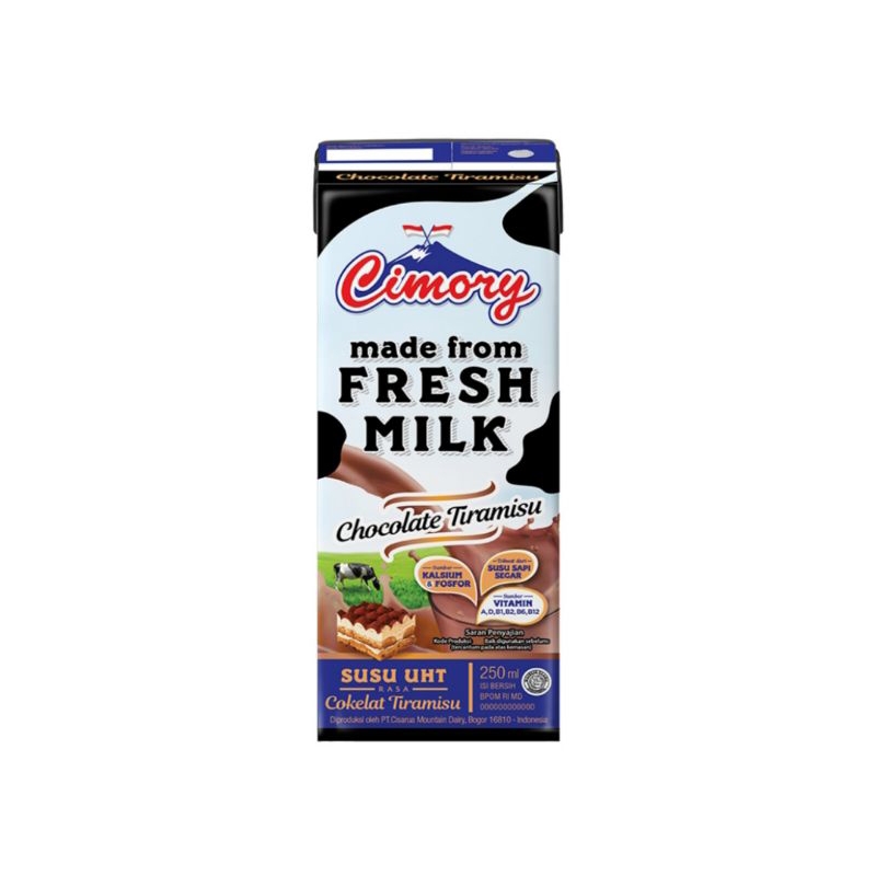 

[ 3 Pcs ] Cimory Fresh Milk Susu UHT Chocolate Tiramisu 250ml