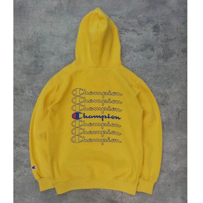 Hoodie champion original | hoodie champion second | champion big logo | yellow