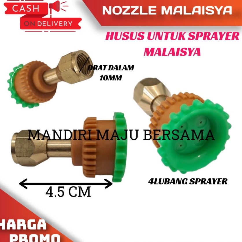 Barang baru NOZZLE SPRAYER MALAYSIA 4LUBANG  NOZZLE LURUS SPRAYER ELEKTRIK