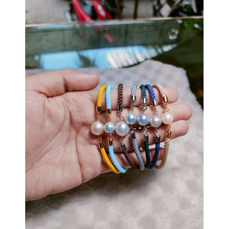 gelang tali serut mutiara air laut babypearls grade A gelang simple gelang tali aesthetic