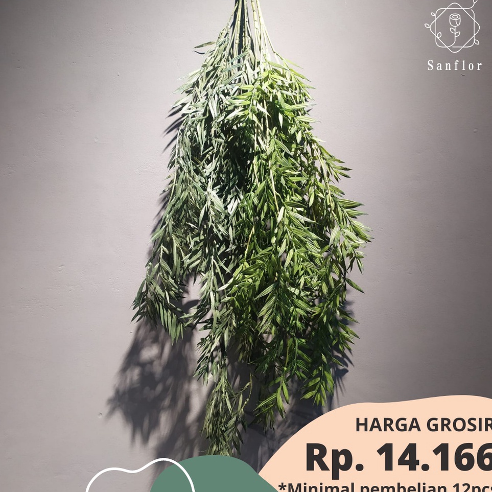 Pasti Tertarik Juntai Bambu Daun Bambu artificial