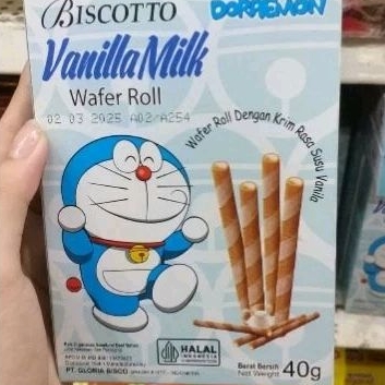 

Biscotto wafer roll biskuit Vanila Milk 40gr