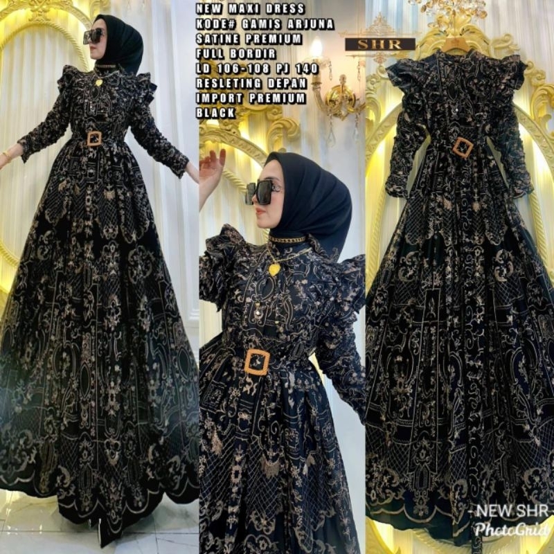 GAMIS SHR ARJUNA HITAM / SHR NEW DRESS