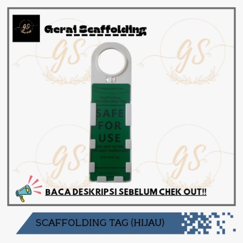 SCAFFOLDING TAG (HIJAU)