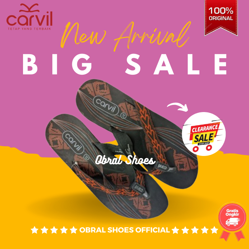 Carvil Velove -L Sandal Spons Jepit Teplek Wanita ORIGINAL 100%