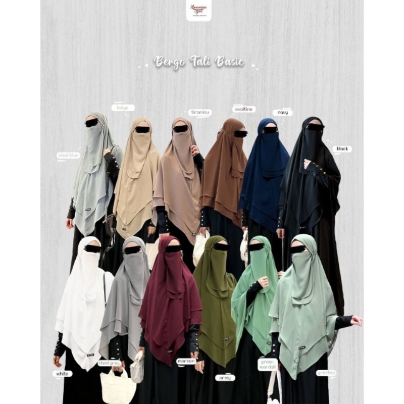 BERGO BASIC DAILY KHUMAIRA | Bergo Basic Daily by Khumaira Syari | Bergo Tali | Bergo Tali Basic | B