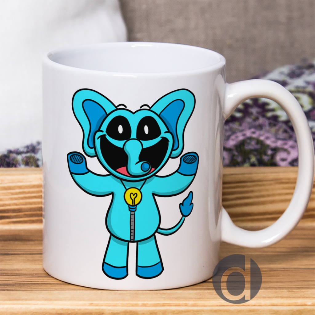 Mug Gelas Gambar Kartun Bubba Bubbaphant Poppy Playtime Lucu