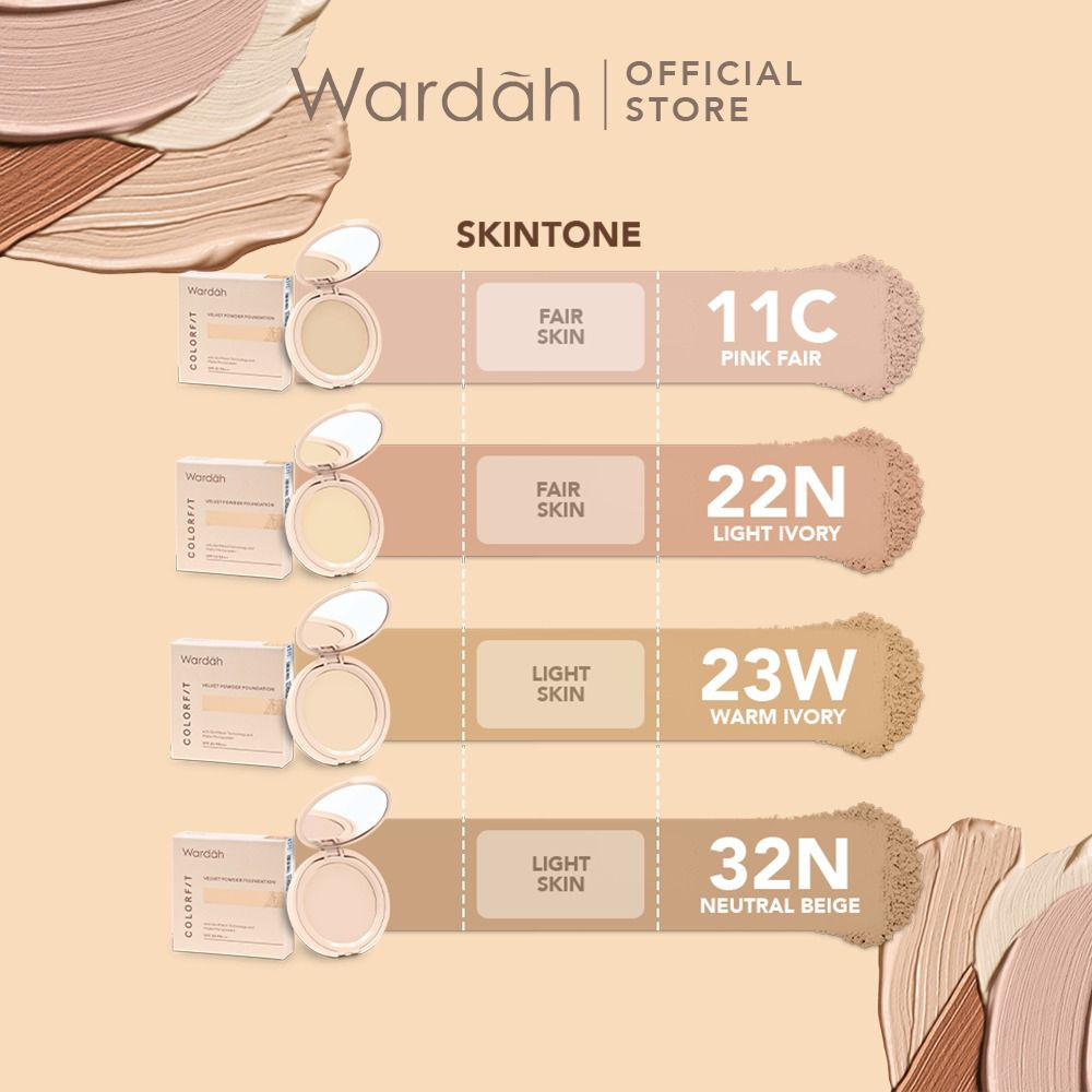 Wardah Colorfit Velvet Powder Foundation Refill 11 g - KOSMETIK WAJAH - BEDAK WARDAH