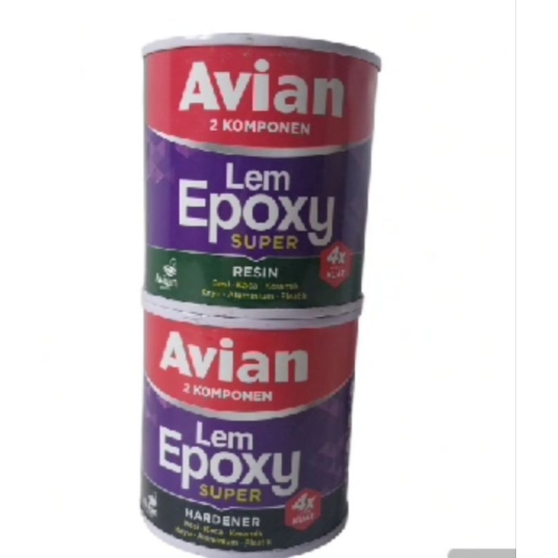 Lem epoxy avian 2 komponen ,avian lem epoxy hardener+resin kaleng kecil