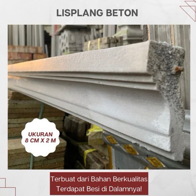Lisplang Beton 8 x 200 cm – Lis Profil Rumah, Lis Profil Beton, Dekorasi Bangunan