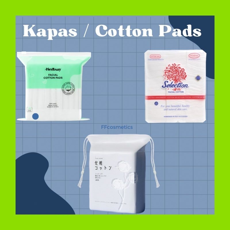 Kapas HerBaay Facial Cotton Pads | KKV Cottin Pads | Selection Kapas Facial