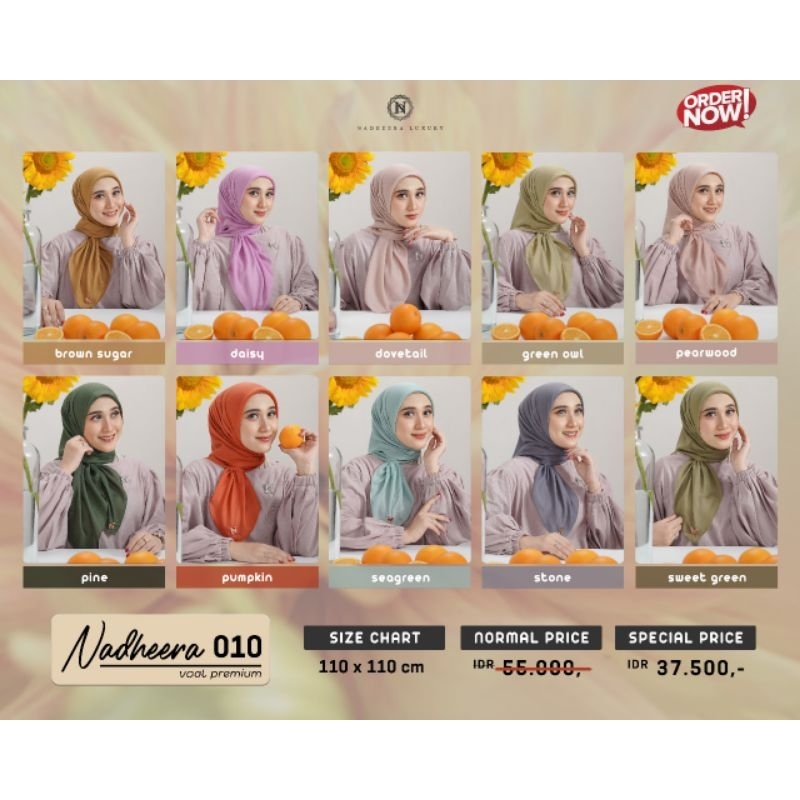 HIJAB POLOS N010//NADHEERA LUXURY//HIJAB VOAL 2024