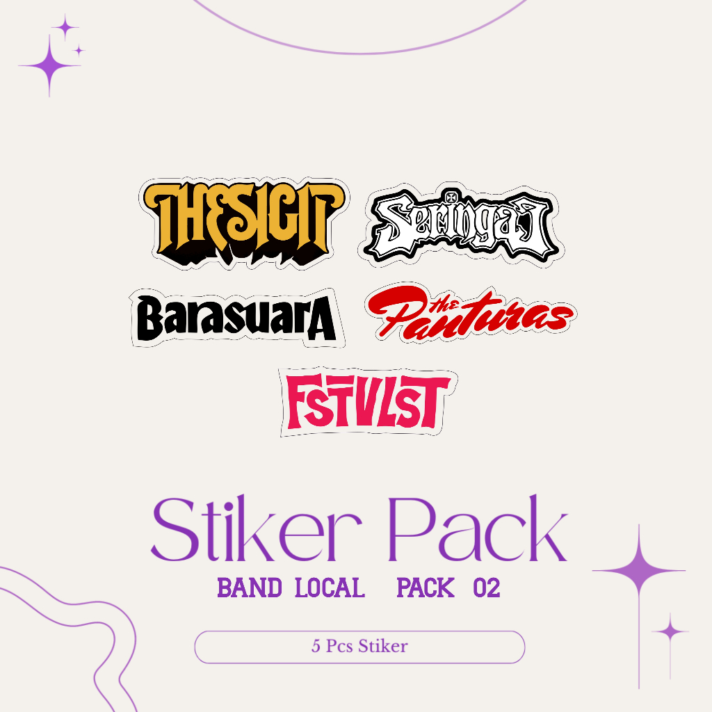 

STICKER AESTHETIC - [ BAND LOKAL 02 ] / Sticker Laptop / Stiker HP Stiker Mobil