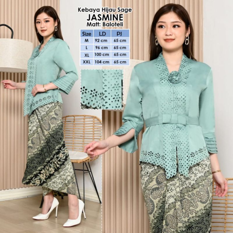 BAJU KEBAYA KARTINI KUTUBARU BAHAN KATUN PARIS BALOTELLI LENGAN 7/8 LENGAN PANJANG IKAT PINGGANG BIS