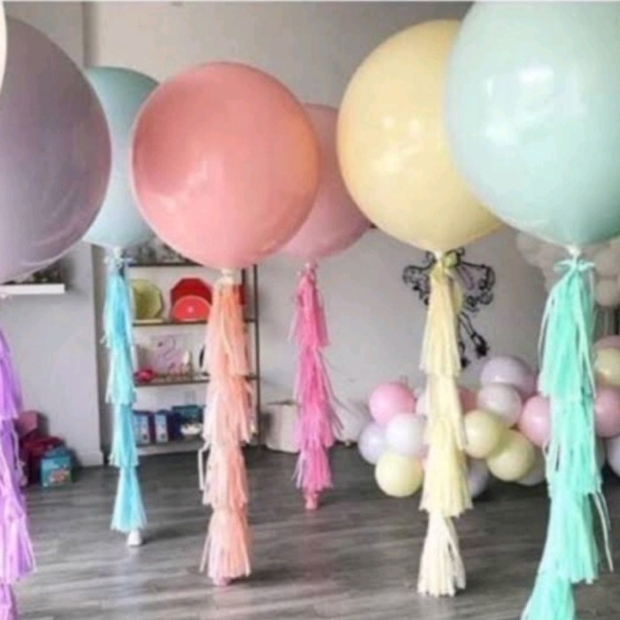 Balon Latex Macaron Jumbo 36 Inch | Balon Latex Jumbo 36 Inch
