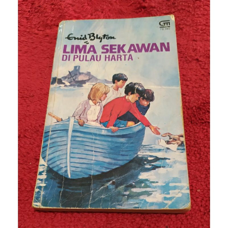 Novel Enid Blyton Lima Sekawan "Di Pulau Harta" ORI cover lama