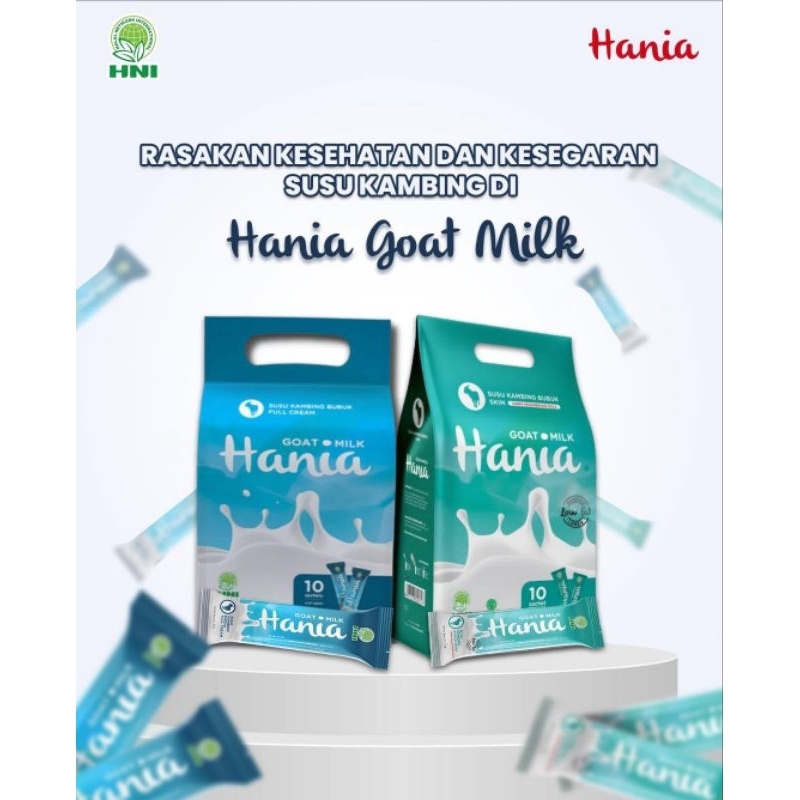 

Hania GOATMILK Full Cream - Hania GOATMILK Skim - HNI HPAI