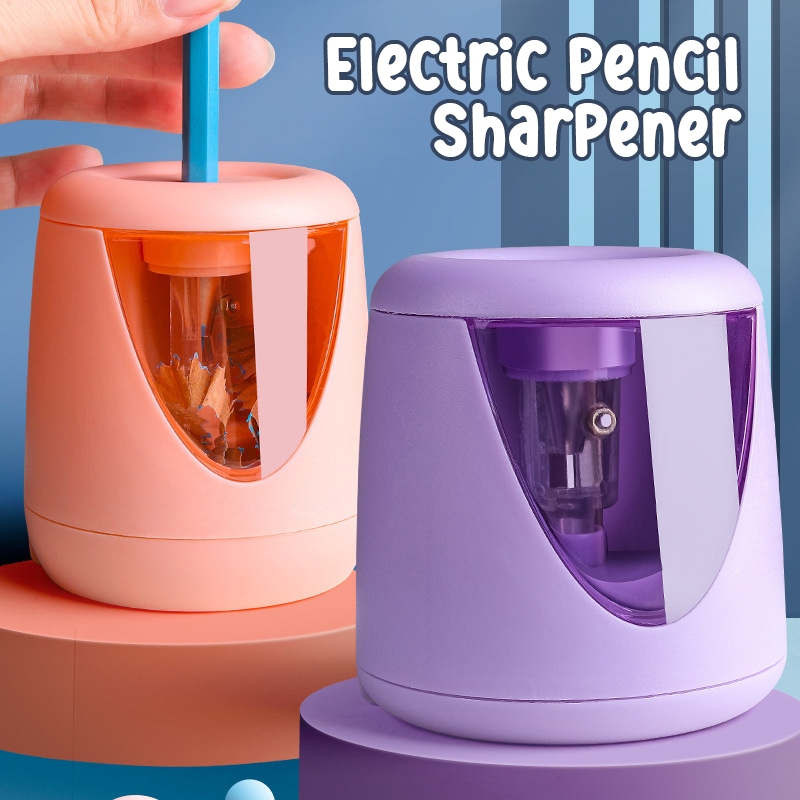 

Electric Pencil Sharpener, Rautan Pensil Elektrik Otomatis Daya Baterai [3 Warna], Stationery