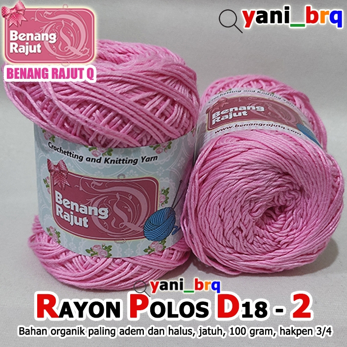 RAYON POLOS 2 RP 2 BENANG RAJUT Q TOKO BENANG RAJUT yani_brq