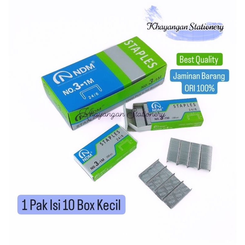 

Isi Staples No.3 1 Pak Isi 10 Box | Isi Staples NDM No.31