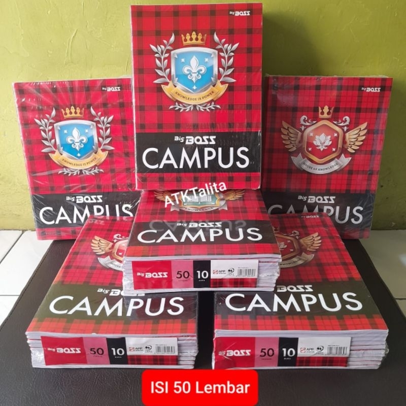 

Buku Tulis Campus BIG BOSS 50 Lembar 1 Pak (10 Buku)