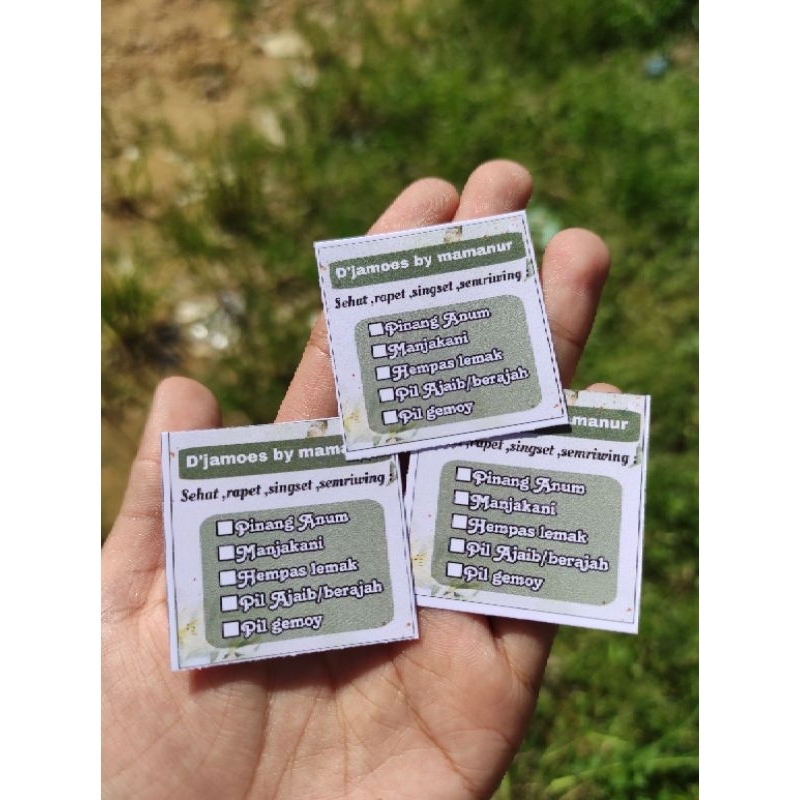 

Stiker Jamu Termurah isi 100pcs bisa reques + Desain