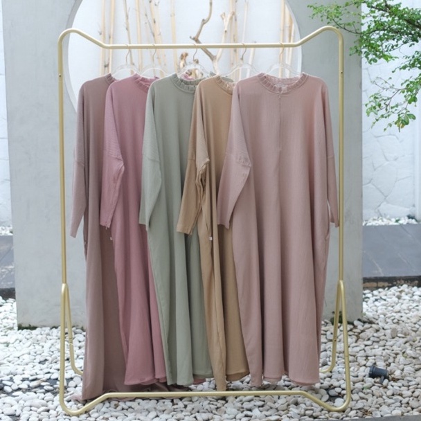 Best Seller Odeca  Ashr Abaya Cornskin  Gamis Umroh  Gamis Polos Syari