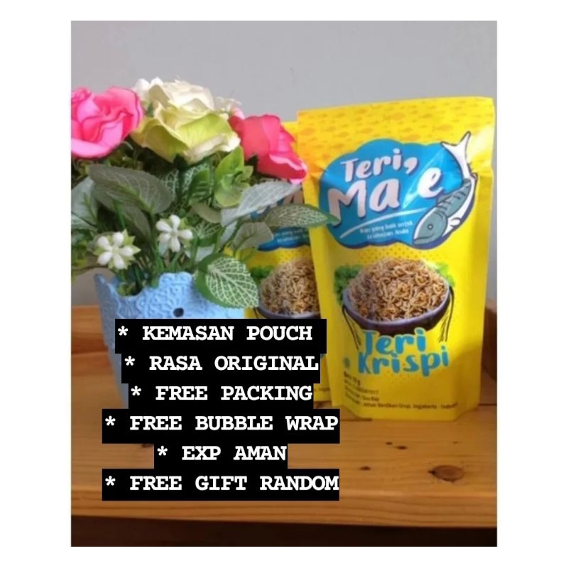 

Teri Krispi MA'E ORIGINAL Non MSG No Pengawet / Teri Crispy Anti GTM Banyak FREE