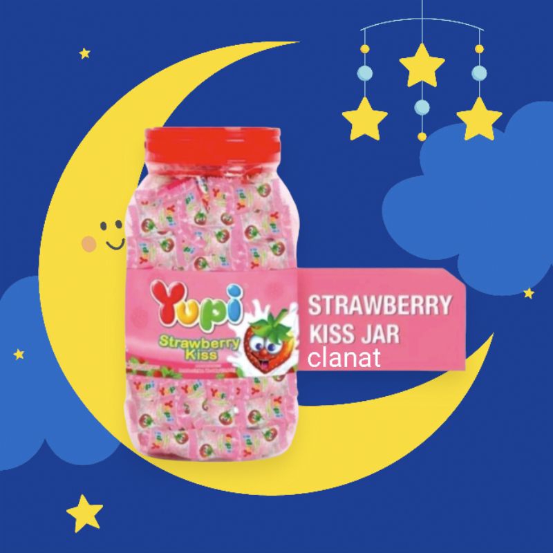

YUPI STRAWBERRY KISS TOPLES 300 GRAM PERMEN CANDY MURAH AMBYARR