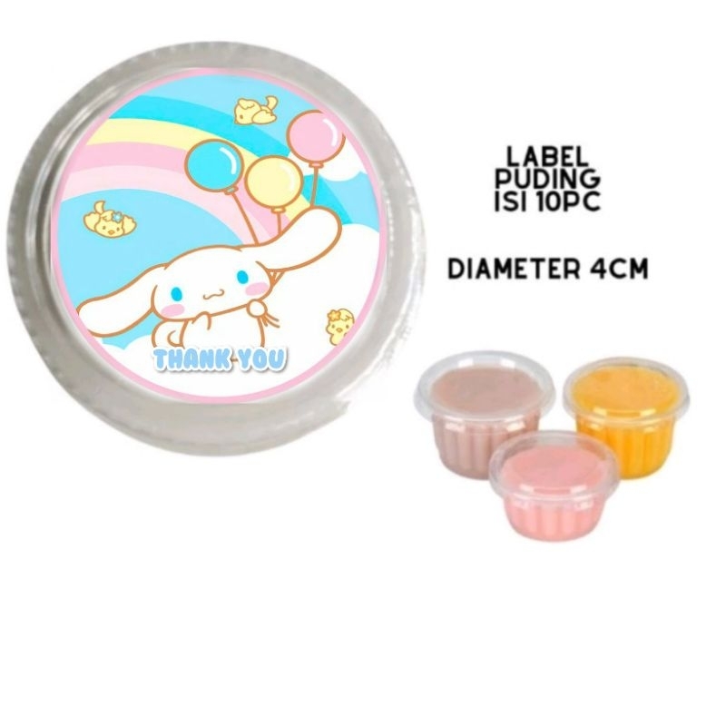 

Label stiker puding CINNAMOROLL label cup puding cup pudding label bento label tumpeng mini label CINNAMOROLL ulang tahun anak
