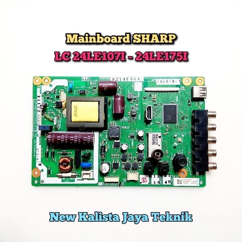 MAINBOARD TV SHARP LC 24LE175I ORIGINAL QPWBNG599WJN3 MB SHARP 24LE1751 MB 24LE175I MOTHERBOARD TV 2