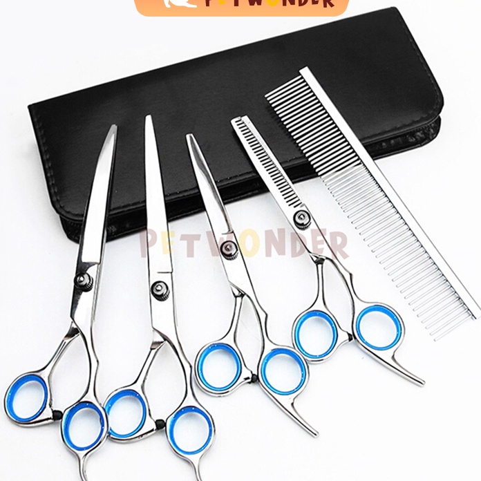 MEGA SALE Grooming Gunting Hewann Profesional Stainless Steel Cat Grooming Gunting Set Anjing Groomi