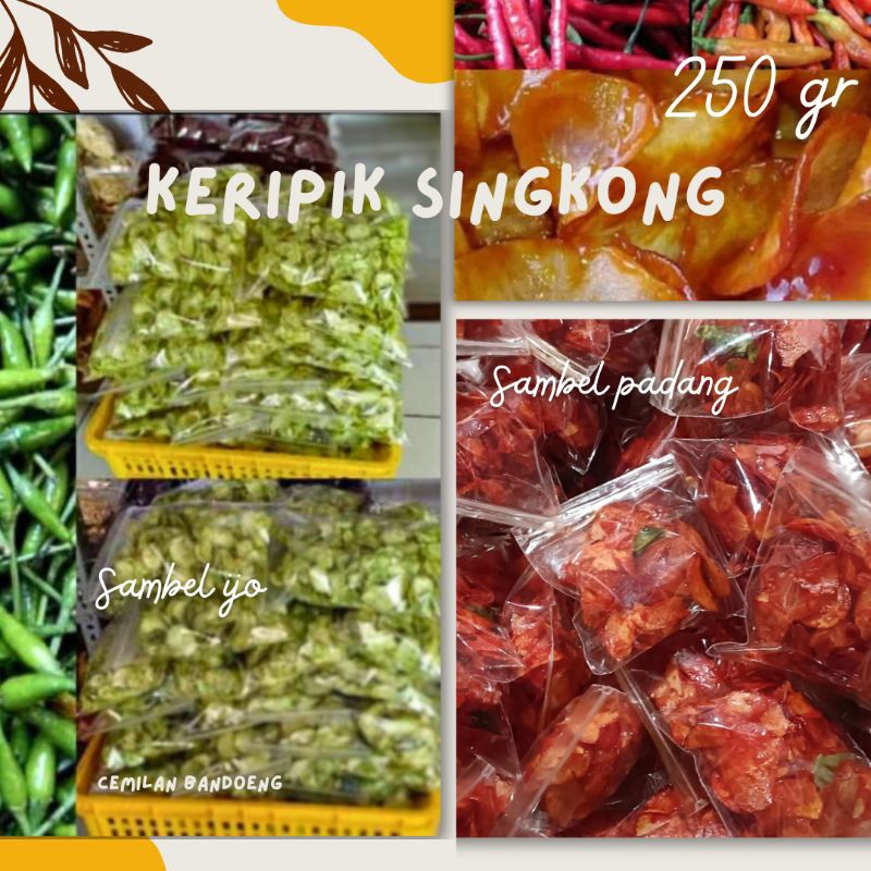 

KERIPIK SINGKONG PEDAS BALADO VIRAL kemasan 250gr