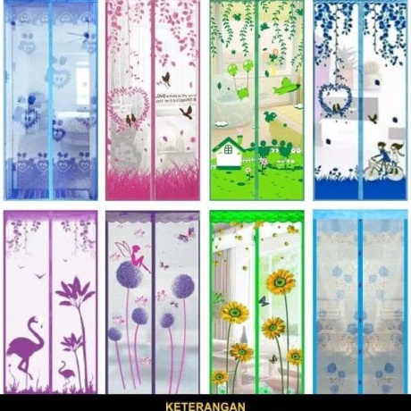 Murmer GORDEN TIRAI MAGNET ANTI NYAMUK PINTU KAMAR TIDUR RUMAH MURAH  HORDENG KORDEN TIRAY JARING KE