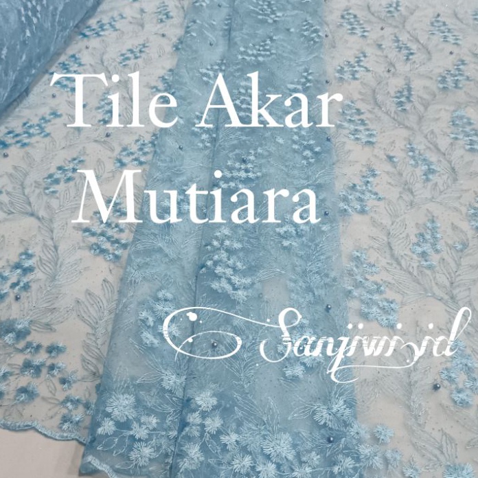 1111 PROMO  kain Tile akar Mutiara gliter Bahan brokat gliter mutiara Motif Random