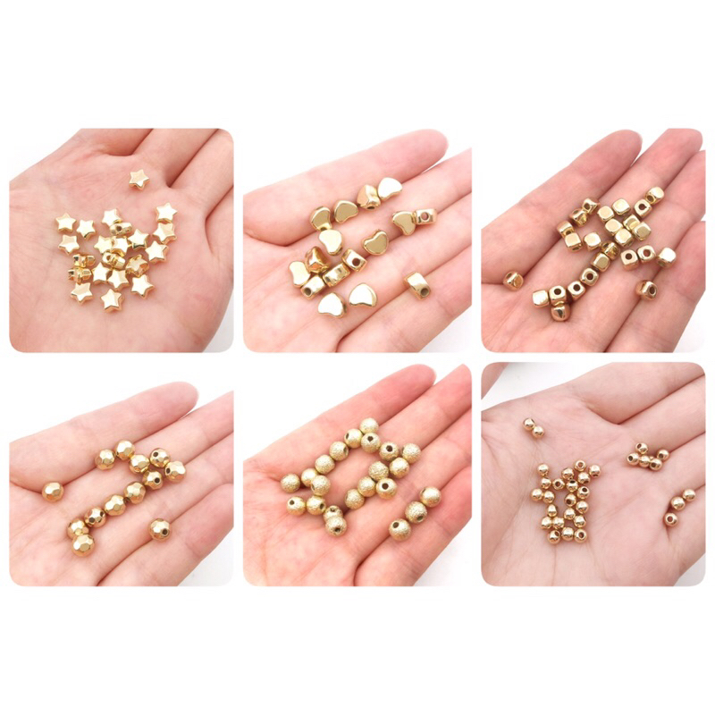 50PCS Manik CCB mote manik spacer pembatas gelang manik akrilik sekat gelang