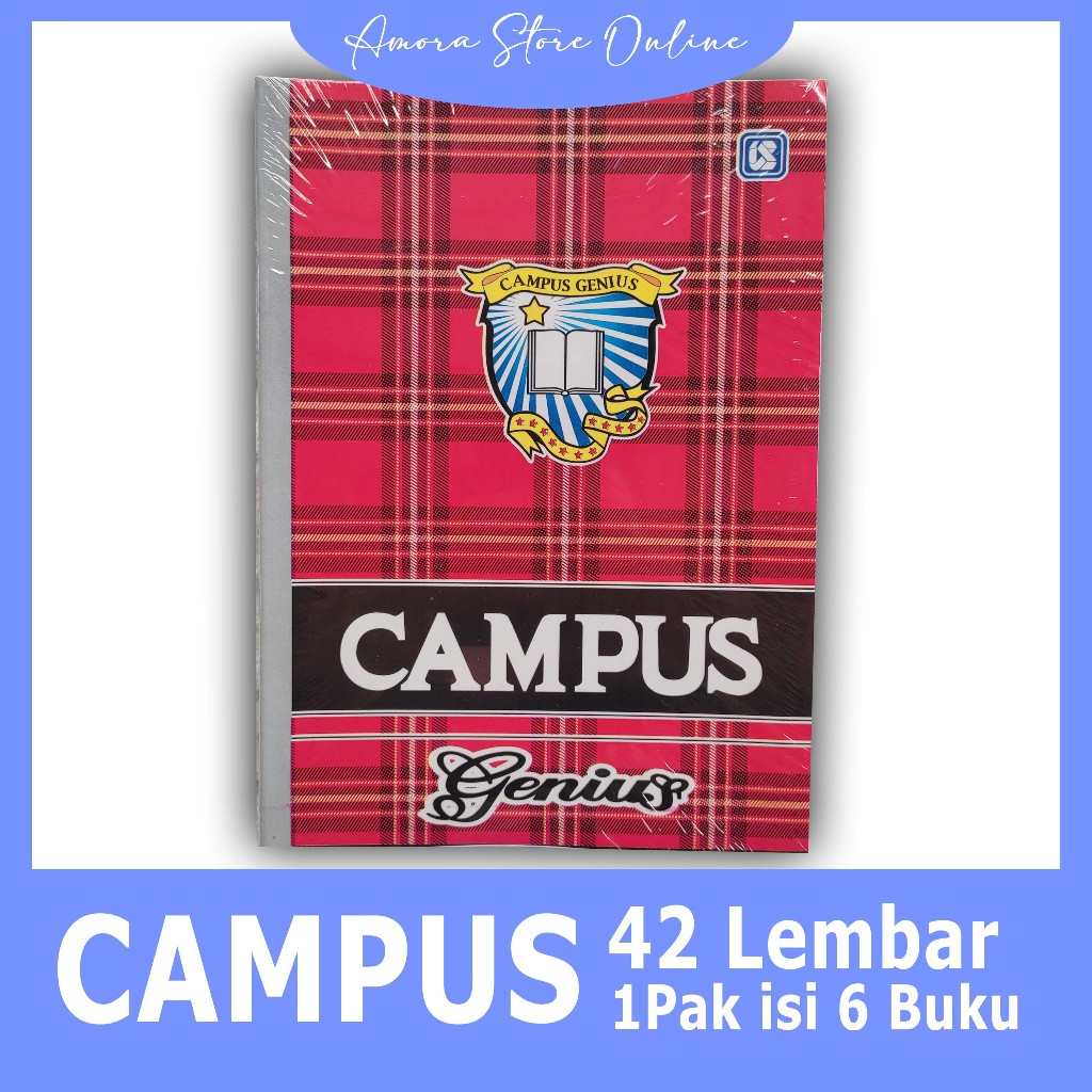 

Buku Tulis CAMPUS GENIUS 42 Lembar CAMPUS BESAR 1pak ( 6pcs ) Buku CAMPUS Besar