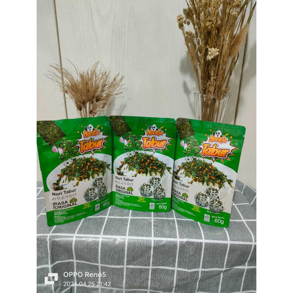 

NORI TABUR NORIGO RUMPUT LAUT 60G KEMASAN POUCH