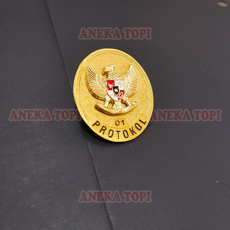 Lencana Protokol 01 Pin Garuda Protokol 01 Oval - Aneka Topi