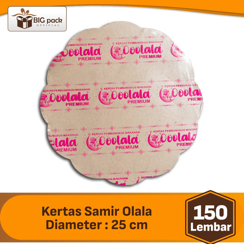 [150lbr] Kertas Nasi BUNGA / Kertas Samir Coklat / Alas Kertas untuk Piring Rotan - Tahan Air & Pana