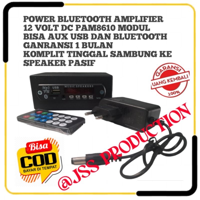 Power Ampli bluetooth 12 volt Pam 8610 (BISA PAKAI AKI 12 VOLT)