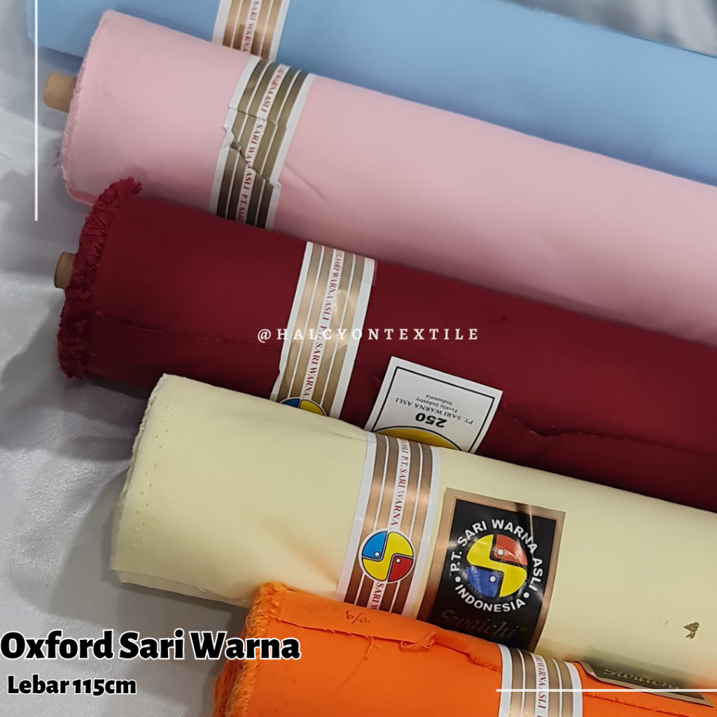Kain Oxford Sari Warna Grade Triple A Harga Per Setengah Meter Kualitas Premium Termurah Lebar 115cm