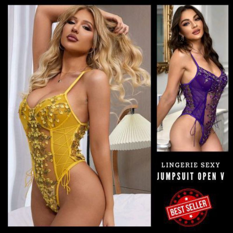 LINGERIE JUMPSUIT SEXY Lingerie Body Suit Baju Dinas Malam Sexy