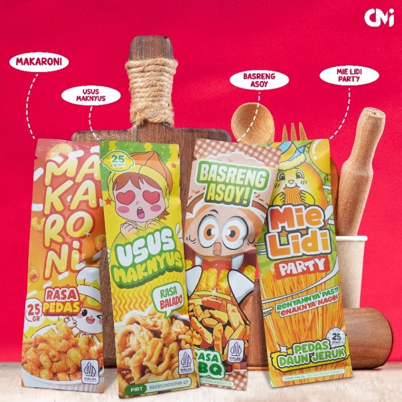 Paket Reseller CMI 100rb dapat 30 pcs | Basreng Asoy | MaKaRoNi | Usus Maknyus | Mie Lidi Party | Ca