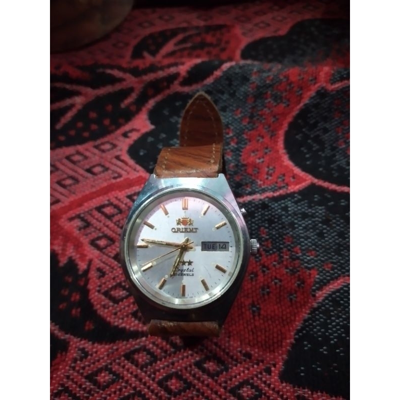 jam tangan orient automatic strap kulit asli