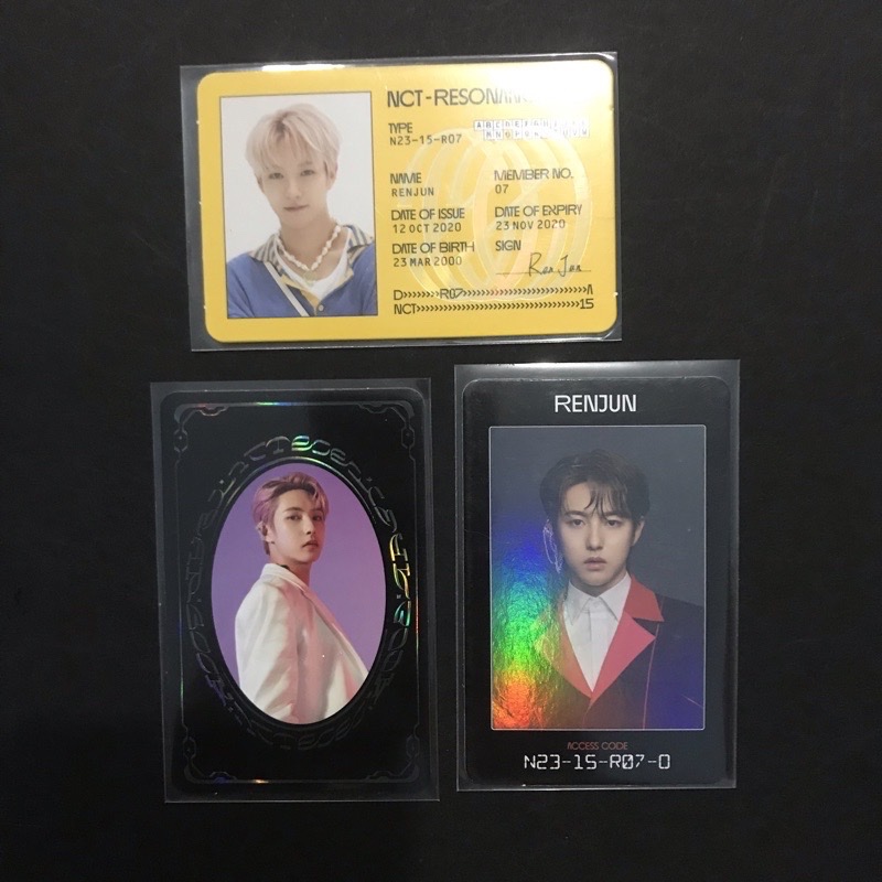 OFFICIAL PHOTOCARD PC RENJUN ACCESS CARD YEARBOOK IDC YB AC RESONANCE NCT DREAM