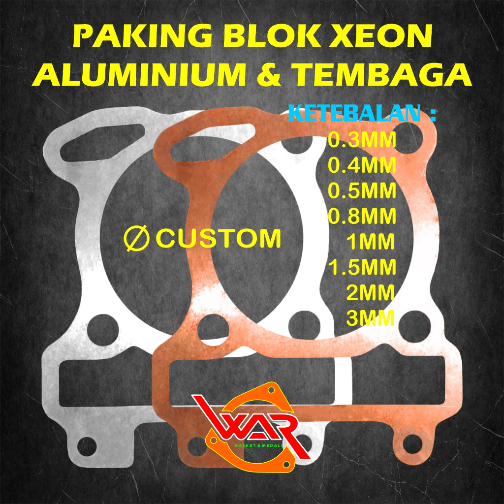 Paking BLOK XEON Tembaga Almunium For XEON GT125 XEON RC 44D 1LB 33S / Perpak Gasket Packing YAMAHA 